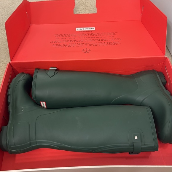 Hunter Original Back Adjustable Tall Rain Boots, 8 US, 39, Hunter Green - Picture 4 of 11